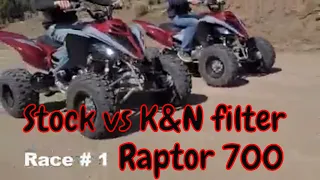 Yamaha Raptor 700 special edition race stock vs upgraded filter
