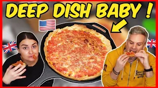 Brits Try To Make [CHICAGO DEEP DISH PIZZA] For The First Time!