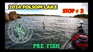 Kayak Bass Fishing Lake Folsom.