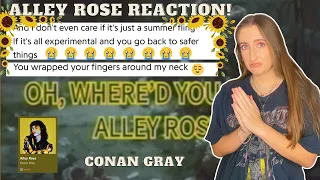 Conan Gray Alley Rose Reaction😭🌹 #alleyrose #conangray