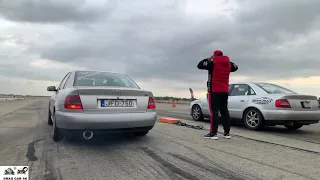 Audi A4 1.8T vs Audi A4 1.8T drag race 1/4 mile 🚦🚗 - 4K