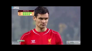 Dejan Lovren hits Harry Redknapp with the ball