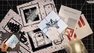 Diamond Press "Nesting Christmas Box" Dies Review Tutorial! Nice Sized, Inlaid, Gift Box!
