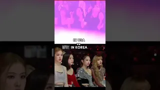 blackpink in USA vs in Korea