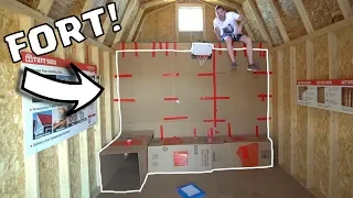 SHED BOX FORT TRICK SHOTS!