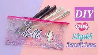 How to make a liquid pencil case / Diy Liquid pencil case /Easy pencil case /School craft / #shorts