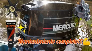 Mantenimiento de motor fuera de borda ( Mercury 25 hp ) Primer prueba / full service