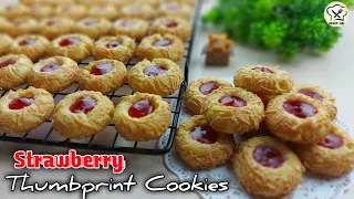 Resep Strawberry Thumbprint Cookies Enak Dan Renyah | Ide Kue Kering Lebaran