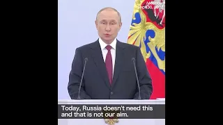 Putin: 'There will be no Soviet Union. Today, Russia doesn't need this.'