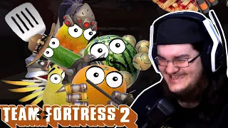 New Team Fortress 2 Fan Reacts to OVERWATCH vs TF2, but explained with food!