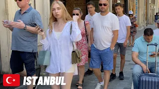 🇹🇷 ISTANBUL 2022 Türkiye - İstiklal street 18 June Walking Tour|4k UHD 60fps