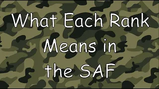 What Each Rank Means in the SAF