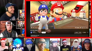 Mario Plays Roblox DOORS Reactions Squad