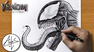 How To Draw Venom | Sketch Tutorial (Step by Step)