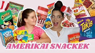 AMERIKAI SNACKEKET KÓSTOLTUNK PETRÁVAL 🇺🇸🌶️🍪 I Rózsahegyi Csenge