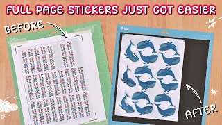 UPDATED: Make a FULL Page of Stickers on Cricut 🤯 | No Tabloid Paper Needed