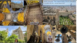 Seville cathedral, Andalusia, the largest Gothic Cathedral and the largest church of Spain, Giralda