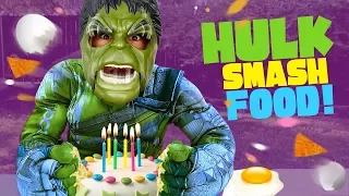 Little Flash Smashes a Hulk Food Challenge!