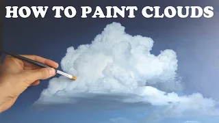 How to paint clouds - tutorial on how to paint realistic looking clouds in oils