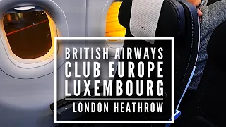 British Airways BA421 Business Class Luxembourg to London Heathrow Club Europe