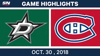 NHL Highlights | Stars vs. Canadiens - Oct. 30, 2018