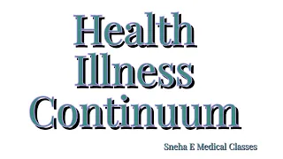 Health Illness Continuum in hindi!!