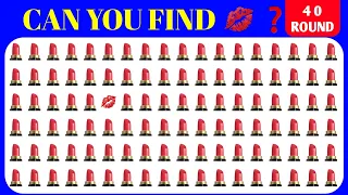 【Easy, Medium, Hard Levels】 Can you Find the Odd 👄 Emojis in 15 seconds? 30 Rounds #01