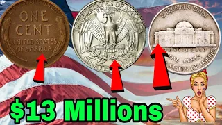 Very EXPENSIVE TOP 8 Pennies, Nickel's Quarter Dollar Wheat penny coins worth A lot of money!