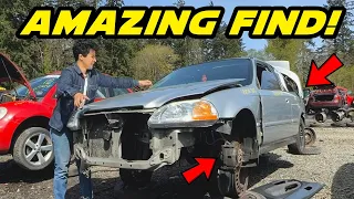 Finding a Junkyard Goldmine For The Auction Biohazard Civic Hatch | Part 5