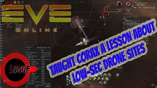 EVE Online: Stealing Lowsec Drone Site from Corax in a Stratios