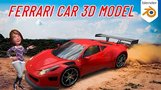 Animated Ferrari Car 3D Model | Blender Tutorial | #my3dstudio