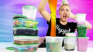 MIXING ALL MY MOLDY SLIME SMOOTHIES INTO A GIANT SLIME SMOOTHIE! | Nicole Skyes