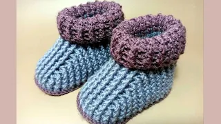 Пинетки крючком.  Часть 2 Crochet booties