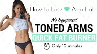 10 min Arm Fat Burning & Toning Workout (No Equipment!) + Healthy Snacks I Eat