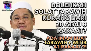 TAZKIRAH : Masalah Tak Larat Nak Solat Tarawih 8 Rakaat - Ustaz Shamsuri Ahmad