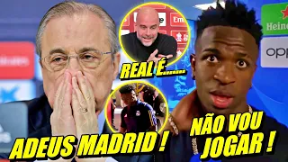 URGENTE ! VlNl JR AMEAÇA SAIR APÓS BR1GA NO REAL ! GUARDIOLA MANDOU RECADO PRO REAL E MAIS....