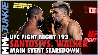 Thiago Santos, Johnny Walker joke around at faceoff | UFC Fight Night 193