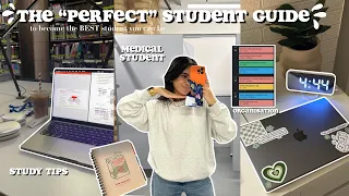 The "PERFECT" Student Guide 🎧✨| how to become the perfect student, study tips, tricks, organisation