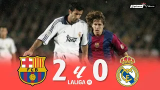 Barcelona 2 x 0 Real Madrid (Rivaldo x Figo) ● La Liga 00/01 Extended Goals & Highlights HD