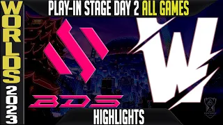 BDS vs TW Highlights ALL GAMES | Worlds 2023 Play In Stage Day 2 | Team BDS vs Team Whales