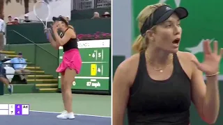 Fuming tennis star screams at crowd to ‘SHUT UP’ after crucial break as fans call her out for ‘ma...
