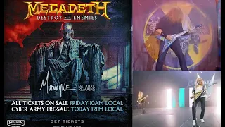 Megadeth 2024 Tour ‘Destroy All Enemies Tour‘ w/ Mudvayne and All That Remains