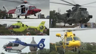 Traumaheli / Politieheli / NHV SAR / Duitse SEAKING / Bristow SAR ( Heliveld Rescue Vlissingen 2018