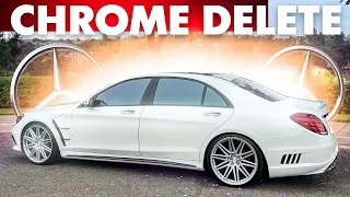 REBUILDING A CRASHED 2017 MERCEDES S550 W222 FROM COPART PART # 4 CHROME DELETE