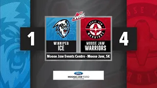 Moose Jaw Ford Highlights: Warriors (4) vs Winnipeg (1) - Oct. 8