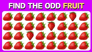 Find The ODD One Out 🍎🍓 Find The ODD Emoji Out | Fruit Emoji Quiz | Easy, Medium, Hard, Legendary