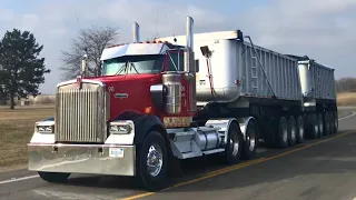 TRUCK SPOTTING - Returning to I-94 ft. A Train Whistle and More