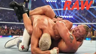 Brock Lesnar Returns Attack Cody Rhodes On WWE Raw #brocklesnar