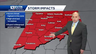 Alert Day: high-impact storms race across Alabama late Friday night