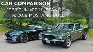 1968 Bullitt Mustang vs 2019 Mustang Bullitt | Car Comparison | Driving.ca